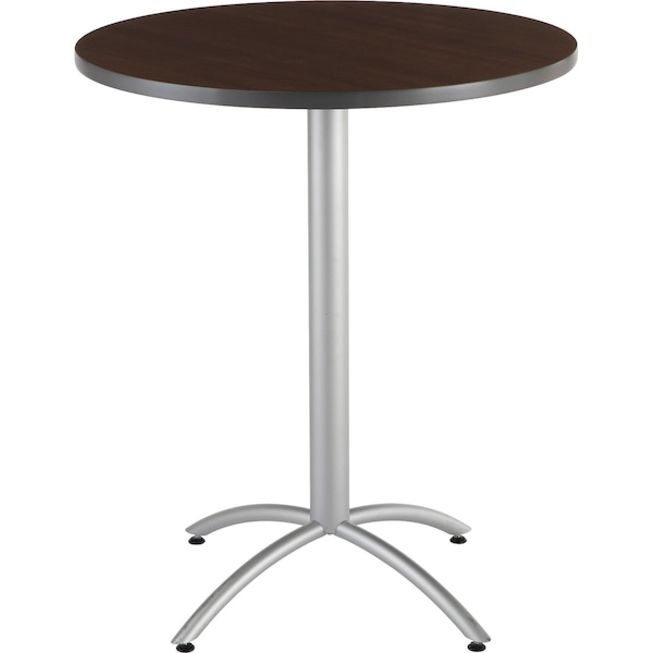 Round CafÃ©Worksâ„¢ Table, Gray - 36 Round X 42H, 36 W, 42 H, Laminated Melamine Top, Grey