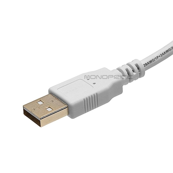 Usb 2.0 A M To A M Cable 1.5 Ft.,White