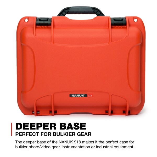 Orange Padded Divider Case, 16.9L X 12.9W X 9.3D