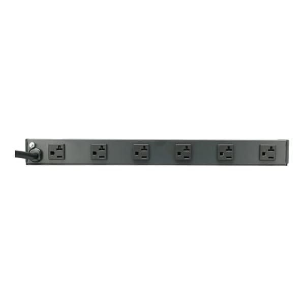 Power Strip, Surge, 12 Outlet(s) 5-15R, 15 Ft., Black