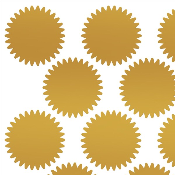 Certificate Seal Gold Foil Round,PK100