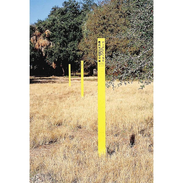 Warning Stake With Point, B-130 Reinforced Polymer, 66 H, 3-3/4 W, Red