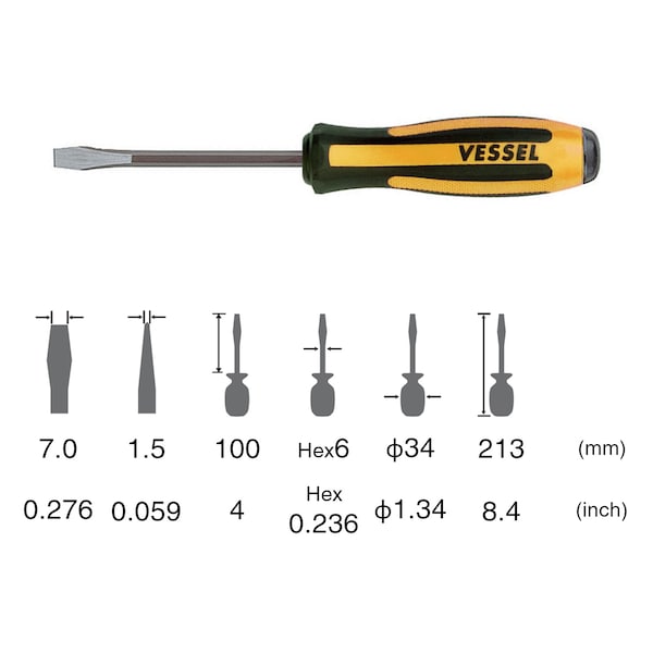 MEGADORA Chisel-Type Screwdriver No.970