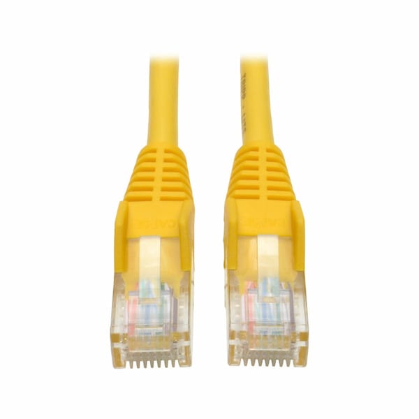 Cat5e Cable,Snagless,Molded,Yellow,6ft