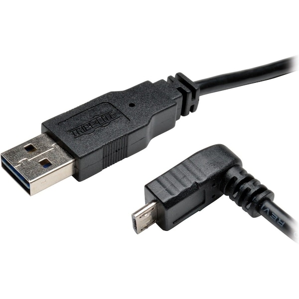 USB Reversible 2.0 Cable,DA,MicroB,6ft