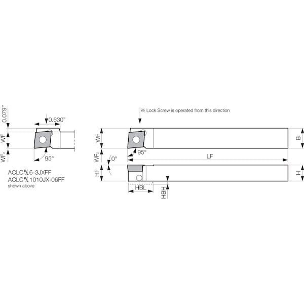 Turning Toolholder,ACLCR 83JXFF