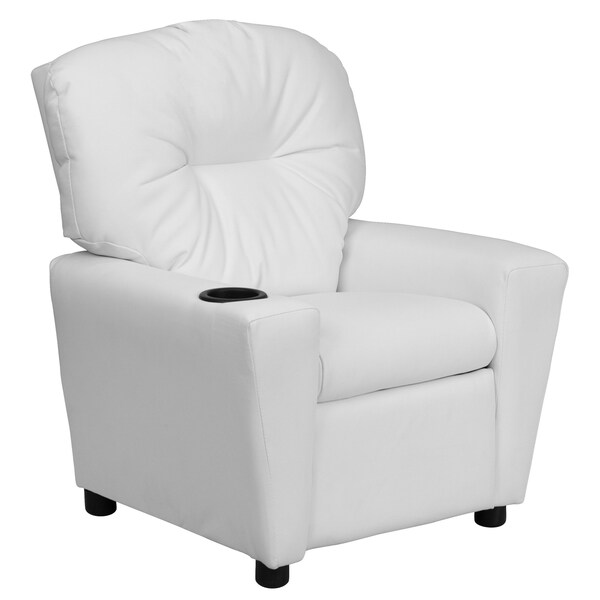 Kids Recliner, 25 To 39 X 28, Upholstery Color: White
