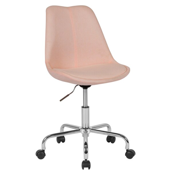 Fabric Task Chair, 17-1/2 To 21-1/2, Pink