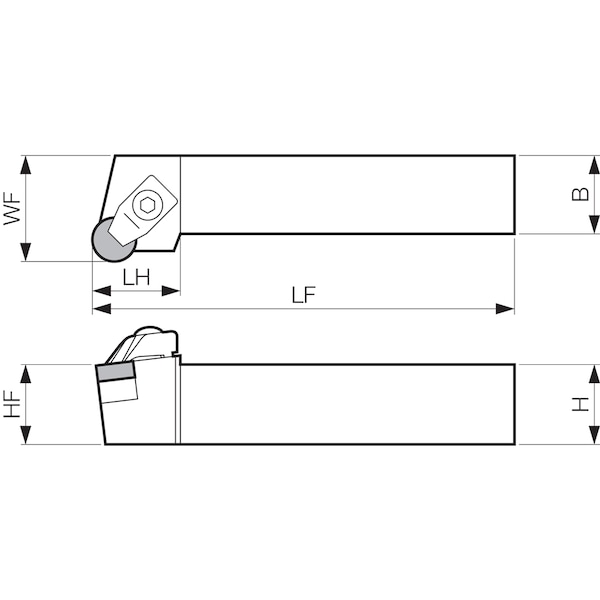 Turning Toolholder,CRSNR 2525M12