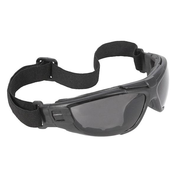 Safety Glasses, Wraparound Smoke AF Polycarbonate Lens, Anti-Fog, Scratch-Resistant