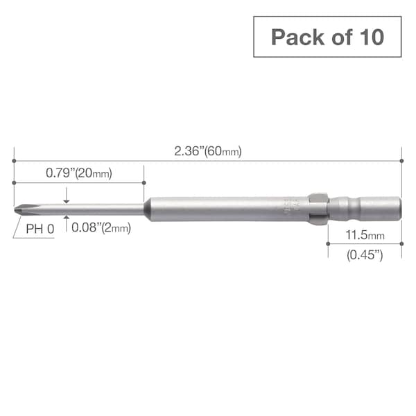 Precision Bit Wing-Shank 4mm,+0x2,PK10