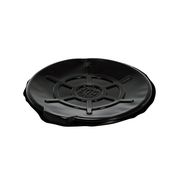 Blk Plstc Drum Cover Open Head 55Gal,PK5