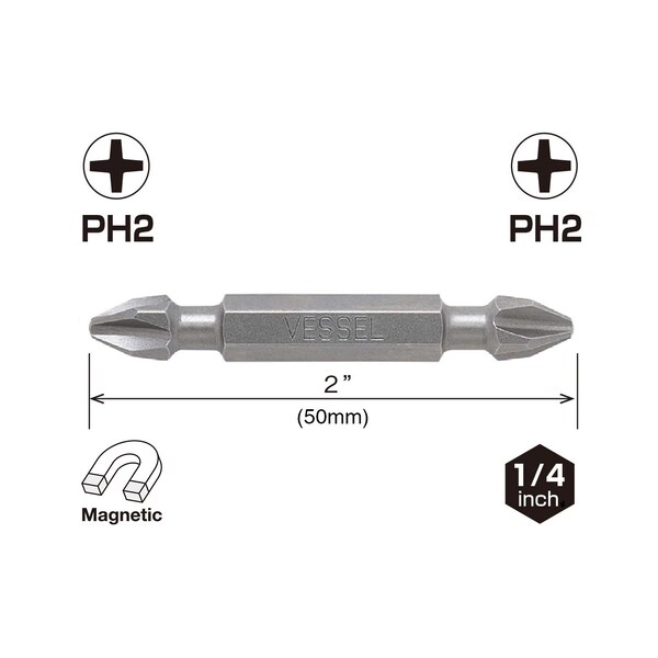 NECK TORSION Dbl-Ended Power Bit PH,PK5