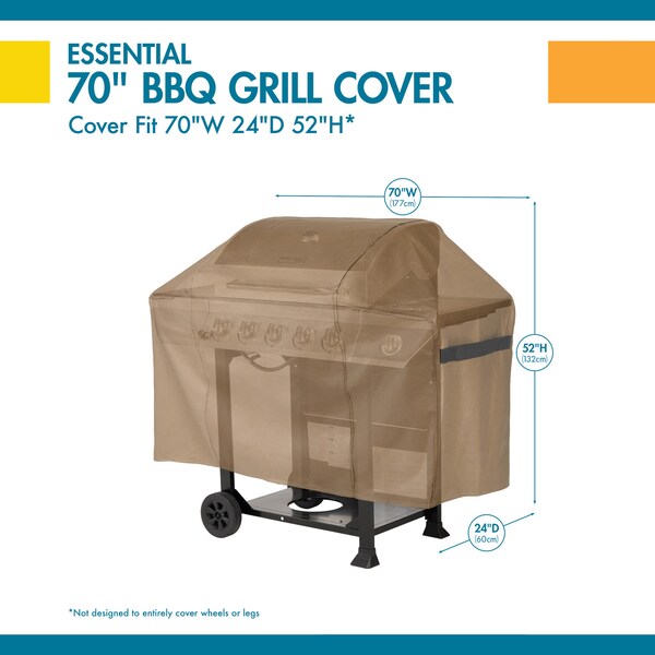 Essential Heavy Duty Barbecue Cover, 72X, 72x26