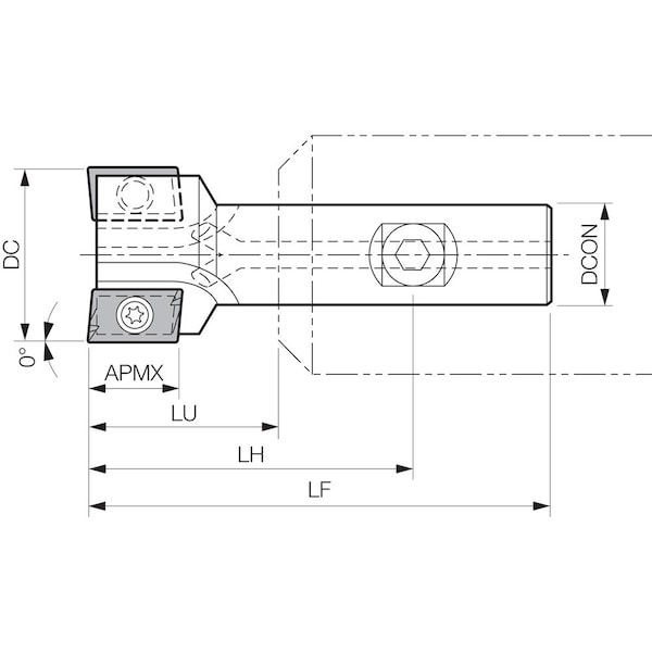 End Mill, Kyocera EM 1000275AL, 1.0000 Dia