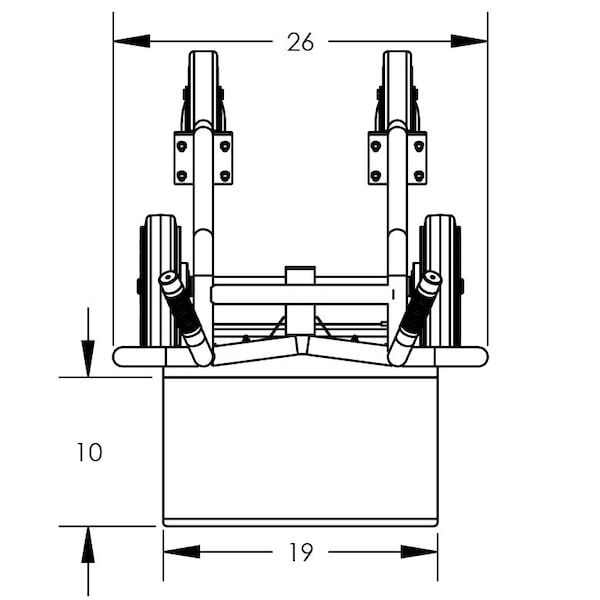 Four-Wheel Bag-BoxHand Truck,Al Fr