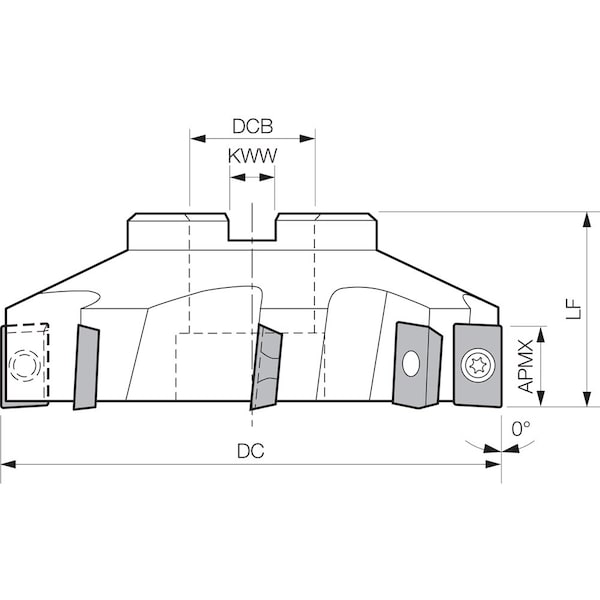 Face Mill, FM 300090AL, FM-AL 3.0000 Cutting Dia