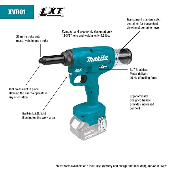18V LXT® Brushless Rivet Tool