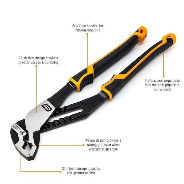 Tongue And Groove Plier,12 V Jaw Cushi