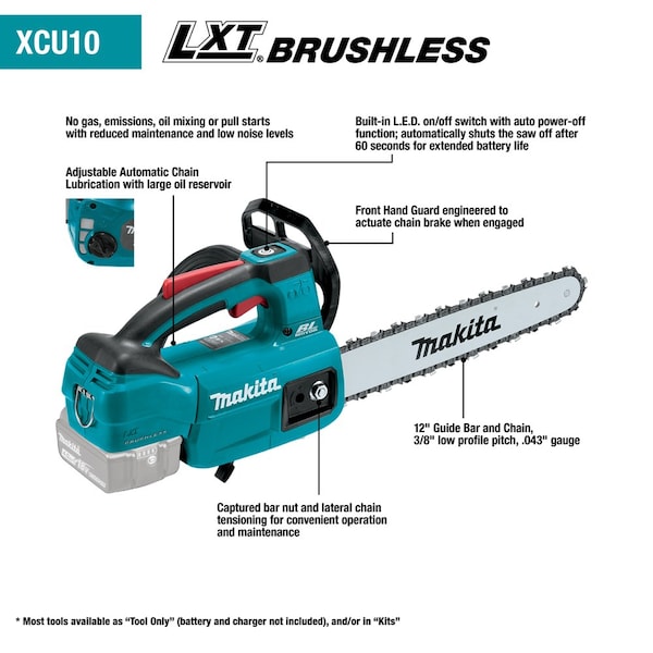 Brushless 12 Top Handle Chain Saw 1 LXT
