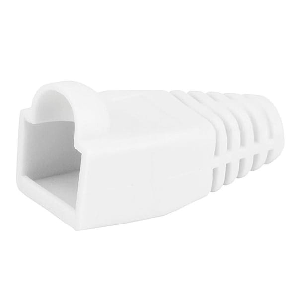 Relief Boot, RJ45,White,PK50