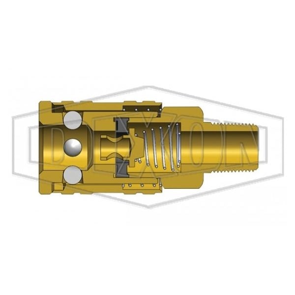 M Series Semi Auto MNPT 1/4,Coupler BR