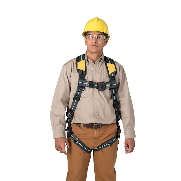 Arc Flash Harness,Pass Through Leg,M/L