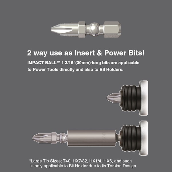 IMPACT BALL Torsion Bit PH1x30,PK2