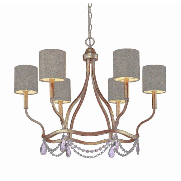 Margaret 6-Light Chandelier Washed Gold