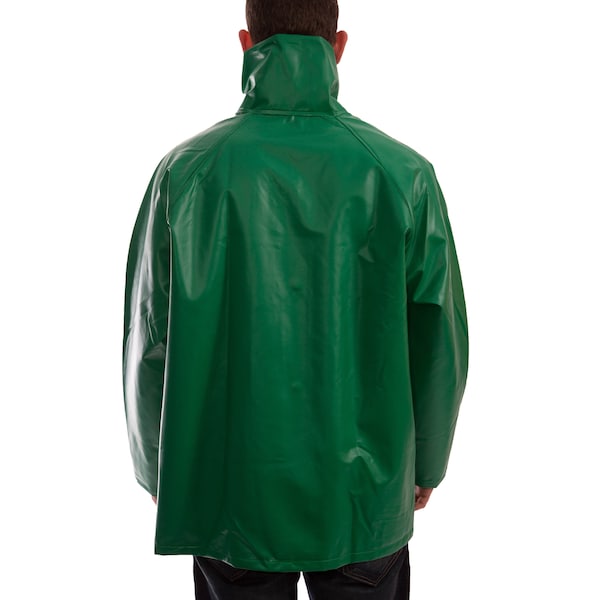 Safetyflex Chemical Splash Jacket, PVC, Green, 4XL