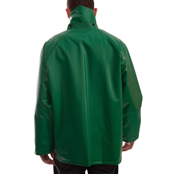 Safetyflex Flame Resistant Rain Jacket, Green, L