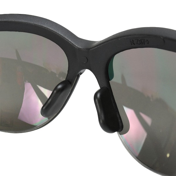 Safety Glasses, Journey, Gray Uncoated Lens, Polycarbonate, Black Half-Frame, Wraparound