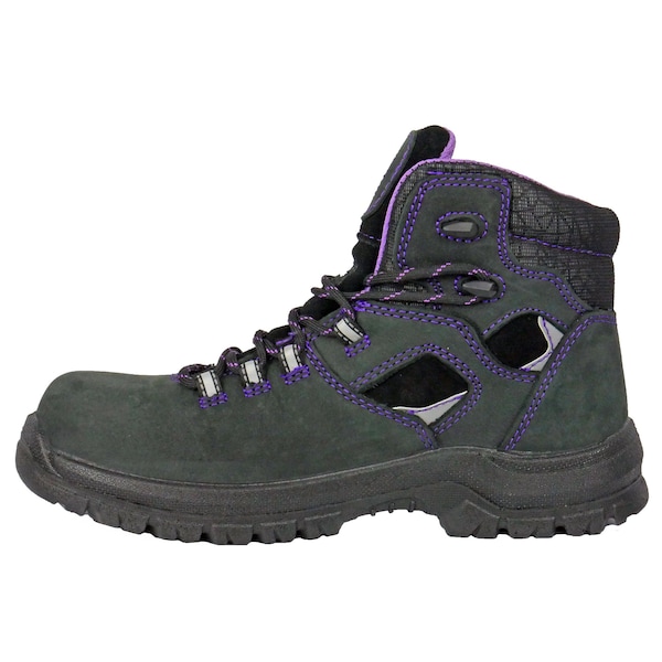 Womens Lacy Black Composite Toe Hiker,