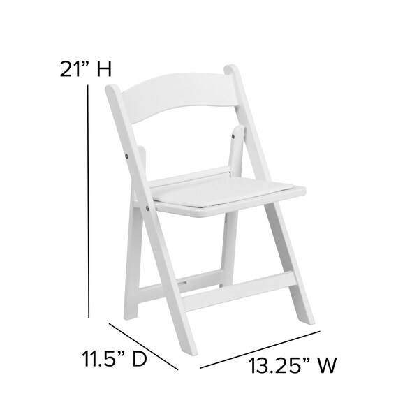 Kids Resin Folding Chair,White