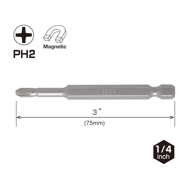 NECK TORSION Power Bit PH2x75,PK2