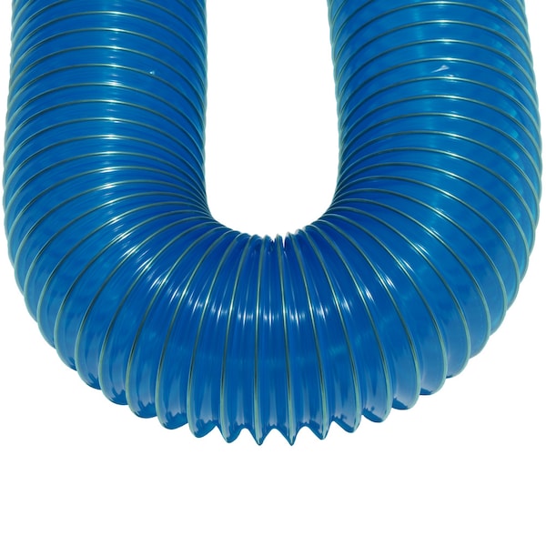 PVC Flexduct General Purpose - 1.25 ID X 12' (Fully Stretched) - Blue