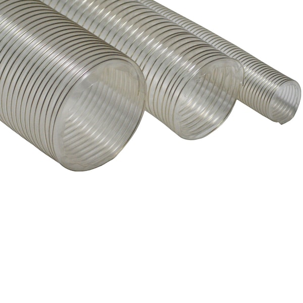 PVC Flexduct General Purpose - 8 ID X 12' (Fully Stretched) - Clear