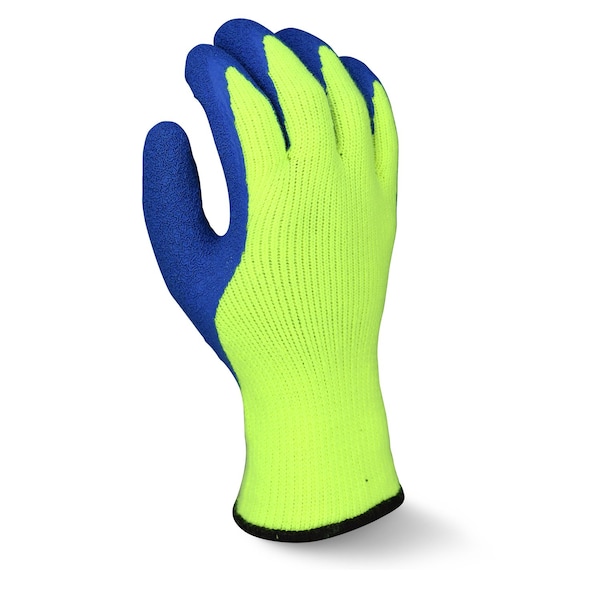 Hi-Vis Cold Protection Cut-Resistant Coated Gloves, Acrylic/Polyester Lining, XL