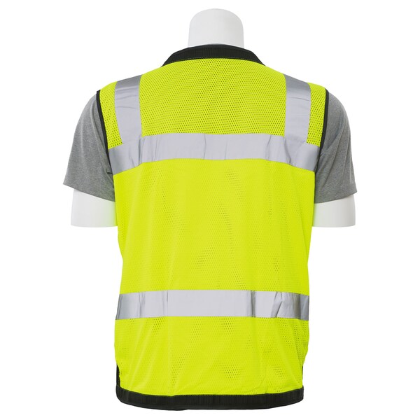 Safety Vest,Mesh,Surveyor,Hi-Viz,Lime,XL