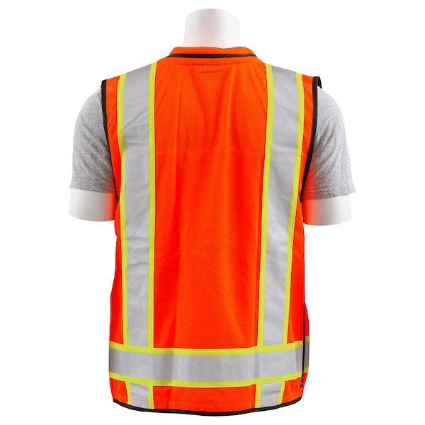 Surveyor Vest,Deluxe,Orange,5X