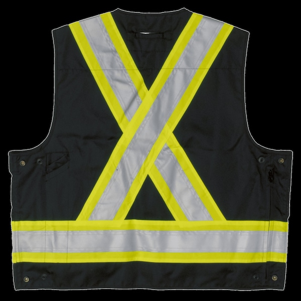 Surveyor Safety Vest,S31311-BLACK-XL