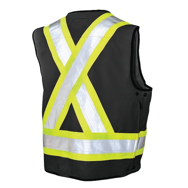 Surveyor Safety Vest,S31331-BLACK-5XL