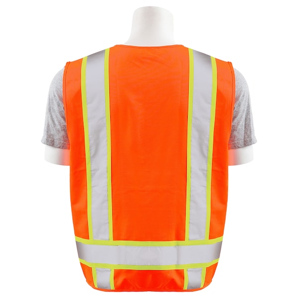 Surveyor Vest,ANSI Class 2,Orange,MD