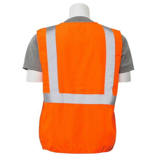 Safety Vest,Woven Oxford,Hi-Viz,Orange,L