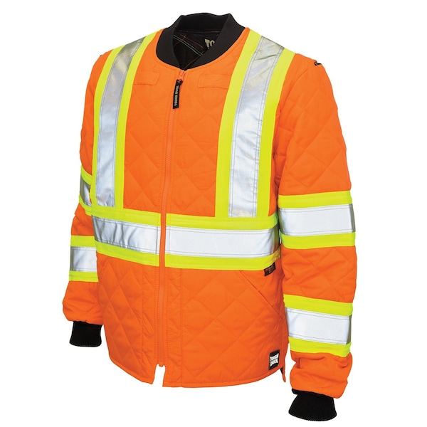 Fluorescent Orange Polyester Jacket Size 3XL