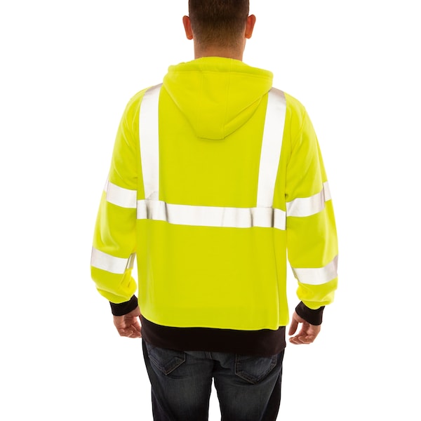 Job Sight FR Hooded Sweatshirt, Yellow/Black, 4XL