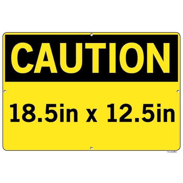 SIGN-CAUTION-03,18.5X12.5 ALUMINUM .063