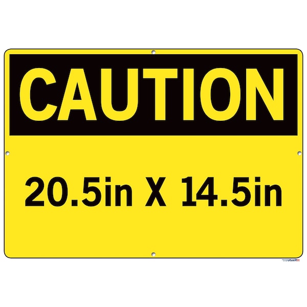 SIGN-CAUTION-03,20.5X14.5 ALUMINUM .063