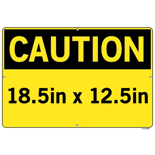 Sign,Caution,18.5x12.5,Aluminum,.080, SI-C-22-D-AL-080