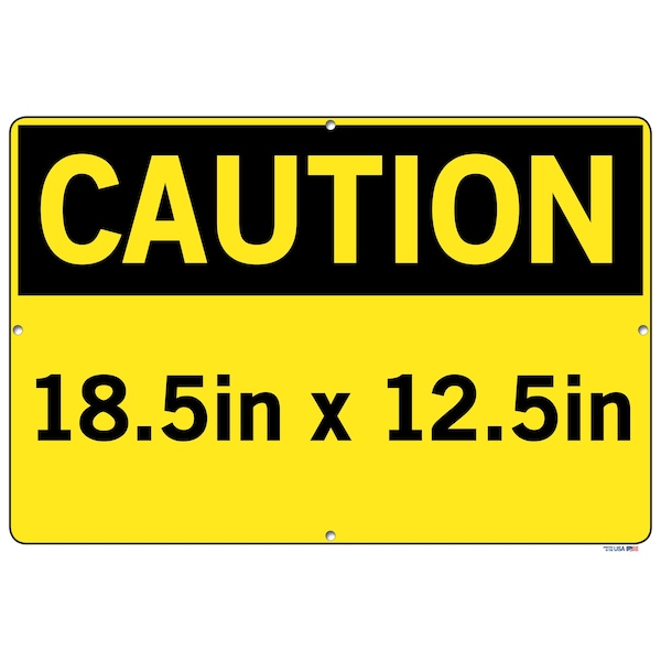 Aluminum Sign, 12-1/2 H, 18-1/2 W, Aluminum, Rectangle, English, SI-C-34-D-AL-080